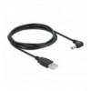 Cavo Alimentazione USB DC 3.5x1.35 mm Angolato 1,5 m Nero