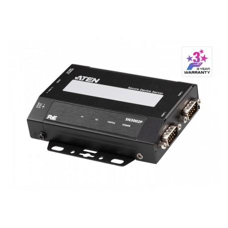 Secure Device Server RS-232 a 2 porta con PoE