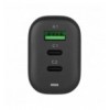 Caricabatterie GaN USB-A e 2 porte USB-C™ Power Delivery 65W Ricarica Rapida Nero