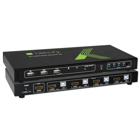 KVM switch 4x1 con USB e HDMI 4K IDATA KVM-HDMI4U