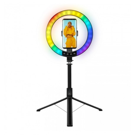Luce LED 26RGB Anello ø25cm con Treppiede Estensibile Selfie Stick I-SMART-RING25T