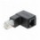 Adattatore RJ45 Maschio Femmina Cat.6 UTP Angolato verso il basso a 90° Nero