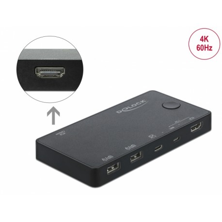 Switch KVM HDMI/USB-C™ 4K 60Hz con USB IDATA KVM-HD-DPC4K