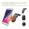 Supporto Magnetico da Auto per Smartphone con Due Placche Metalliche Universali