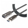 Cavo Ottico Attivo USB 3.0 SuperSpeed AOC USB A M/F 20m Nero ICOC U3AMF-HY-020