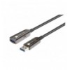 Cavo Ottico Attivo USB 3.0 SuperSpeed AOC USB A M/F 20m Nero