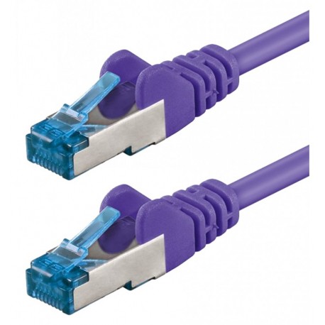 Cavo di Rete Patch in Rame Cat. 6A S/FTP LSZH 1 m Viola ICOC LS6A-010-VLG