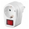 Adattatore con Presa Schuko CEE 7/4 con Interruttore Bianco
