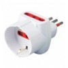 Adattatore Triplo Spina 2P+T Presa Bipasso 2P+T con Schuko