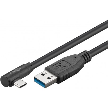 Cavo USB3.0 USB-C™ M 90° a USB tipo A M 0,5m Nero ICOC MUSB31-CM9AM05