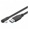 Cavo USB3.0 USB-C™ M 90° a USB tipo A M 1m Nero ICOC MUSB31-CM9AM10