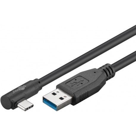 Cavo USB3.0 USB-C™ M 90° a USB tipo A M 3m Nero ICOC MUSB31-CM9AM30