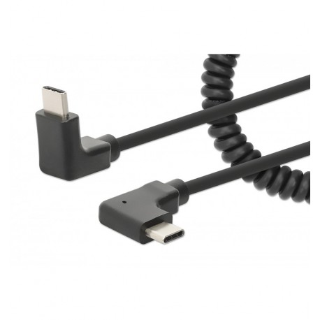 Cavo di Ricarica USB-C™ a USB-C™ 1m Spiralato Nero ICOC-USB-CHCC-SP