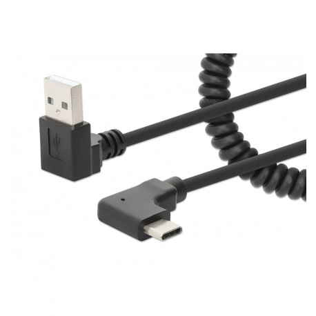 Cavo di Ricarica USB-A a USB-C™ 1m Spiralato Nero ICOC-USB-CHAC-SP