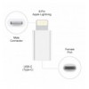 Mini Adattatore Ricarica Sincronizzazione USB-C™ a Lightning® Bianco