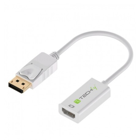 Adattatore Attivo DisplayPort 1.2 Maschio HDMI Femmina 4K 30Hz 15cm Bianco IADAP DP-HDMIF2