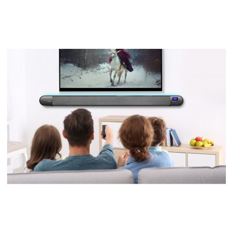 Soundbar con Radio DAB+ e FM Bluetooth V5.0 Connessione Ottica e Luce LED 7 Colori