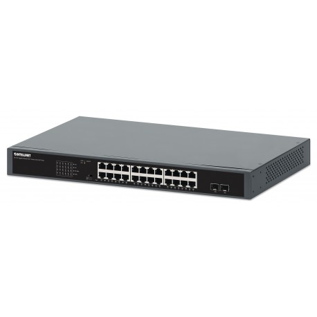 Gigabit Ethernet Switch 24-Porte PoE+ con 2 porte SFP I-SWHUB 24GP2P