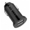 Mini Caricatore da Auto 2 Porte USB-A 24W/4.8A Nero