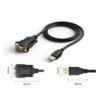 Convertitore Adattatore Techly da USB 2.0 a Seriale Nero IDATA USB2-SER-1A