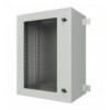 Armadio Rack 19'' a muro 17U grigio IP65 porta vetro prof. 600 mm I-CASE IP-1760GV2