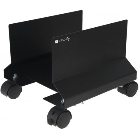 Supporto per PC in Acciaio con Ruote Nero ICA-CS 34