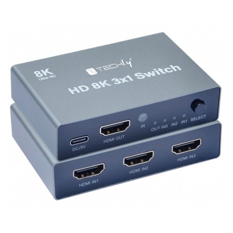 Switch 3x1 HDMI 2.1 8K IDATA HDMI-2138KT