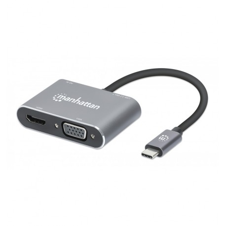 Convertitore USB-C™ a HDMI e VGA 4-in-1 con Power Delivery IADAP USB32-VGAPD