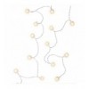 Stringa 20 LED Palle di Neve IP20 Bianco Caldo a Batteria con Timer