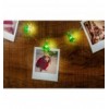 Stringa 10 LED con Clip Albero Natale per Appendere Foto IP20 con Timer