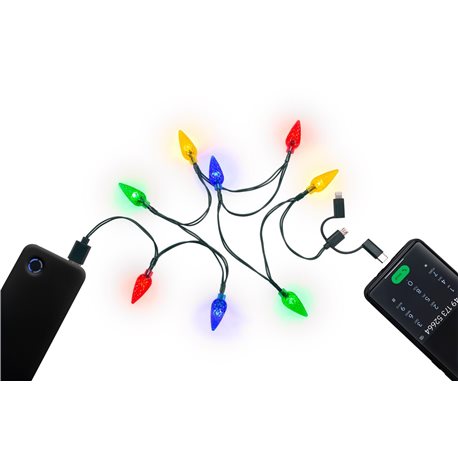 Cavo di Ricarica USB per Smartphone con Luci a LED I-LED-CHAIN-USB