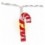 Stringa 10 LED Lecca lecca Natalizio IP20 Bianco Caldo a Batteria con Timer