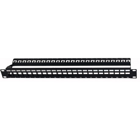 Pannello Patch Modulare 24 posti 1 Unità Nero I-KS PP-24-NE