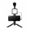 Kit Vlogger Treppiede per Smartphone 4,7''–7'' con Luce LED e Microfono Direzionale