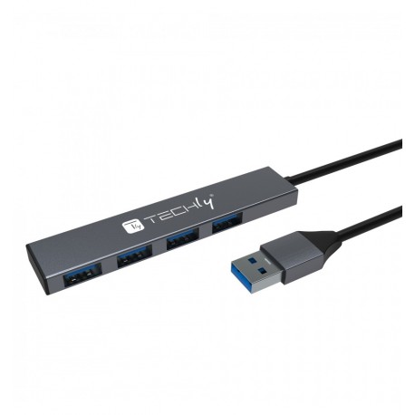Hub USB-A 3.2 a 4 porte USB-A 5Gbps Slim in Metallo IUSB32-HUB4A-4U3SL