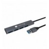 Hub USB-A 3.2 a 4 porte USB-A 5Gbps Slim in Metallo IUSB32-HUB4A-4U3SL