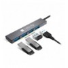 Hub USB-A 3.2 a 4 porte USB-A 5Gbps Slim in Metallo