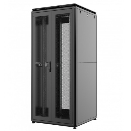 Armadio Server Rack 19'' 800x1000 42U Nero Porta Grigliata Doppio Battente serie Evolution Ventilato I-CASE EV-4281V2PBF