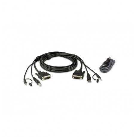 Kit cavo KVM di sicurezza USB DVI-D Dual Link da 3 m