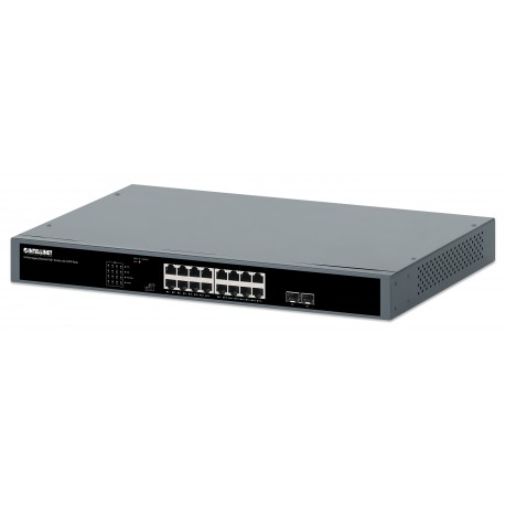 Gigabit Ethernet Switch PoE+ 16 porte con 2 porte SFP I-SWHUB POE-983