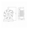 Cavo Patch Cat6A Plug RJ45 S/FTP LSZH con Avvolgicavo 60m Arancione ICOC SF6A-600RL