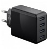 Caricatore da Muro USB a 4 vie 30W Nero IPW-USB-4PA30WB