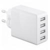 Caricatore da Muro USB a 4 vie 30W Bianco IPW-USB-4PA30WW