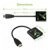 Cavo Convertitore Adattatore da HDMI™ a VGA 1920x1200 con Audio 3.5''