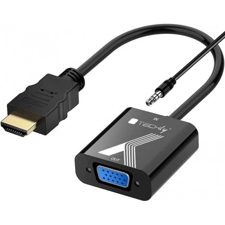 Cavo Convertitore Adattatore da HDMI™ a VGA 1920x1200 a 60Hz con Audio 3.5'' IDATA HDMI-VGA2AP