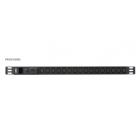 Multipresa Rack PDU 1U 16 porte IEC-C13 Protezione Sovratensione I-CASE PE-0216SG