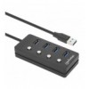 Hub USB 3.0 4 porte Type-A con Interruttori per Singola Porta 
