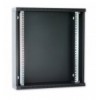 Armadio Rack 19'' Flat a muro p.15cm 6 unità sezione unica Nero