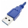 Cavo USB 3.0 Superspeed A maschio/B maschio 0,5 m blu