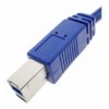 Cavo USB 3.0 Superspeed A maschio/B maschio 0,5 m blu